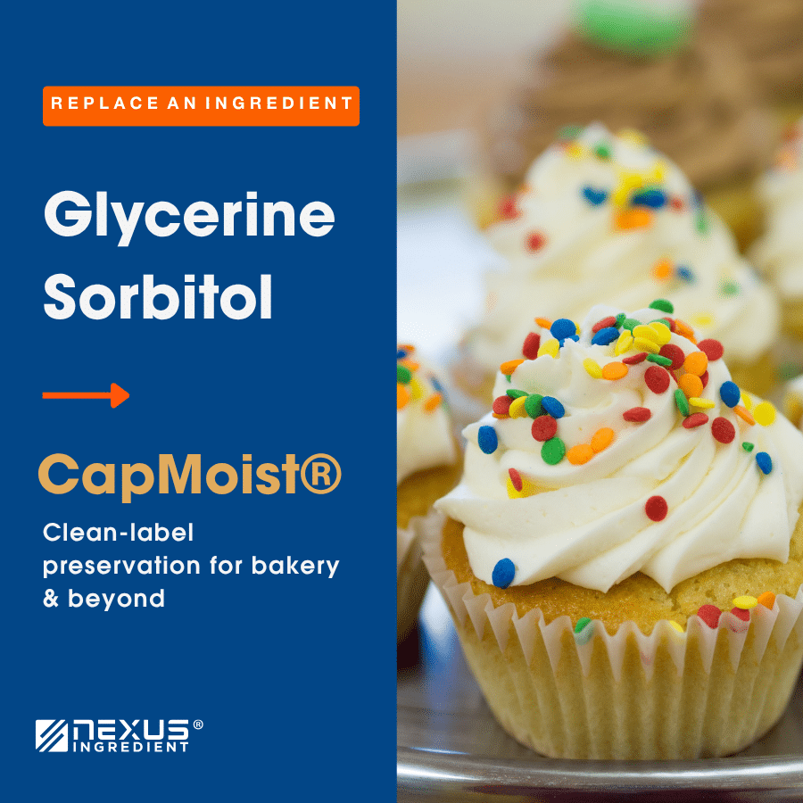 Replacing Glycerine (E422) and Sorbitol (E420): Clean-Label Moisture Retention with CapMoist® Liquid